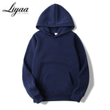Liyaa Fashion Brand Men's Hoodies 2020 Spring Autumn Male Casual Hoodies Sweatshirts Men's Solid Color Hoodies Sweatshirt Tops