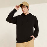 Metersbonwe Autumn And Winter new  Multicolor comfort Sweatshirt men  Plus Velvet Knit Solid color Hooded Hoodies