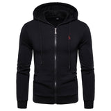 2019 New Autumn Winter Cotton Hoodied Mens Sweatshirts Solid Hoody Fleece Thick Hoodies Men Sportswear Zipper Sweatshirts Men